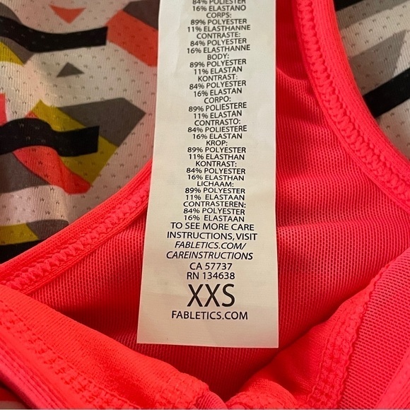 Fabletics Norwalk tank multicolor NWT XXS - Picture 4 of 6